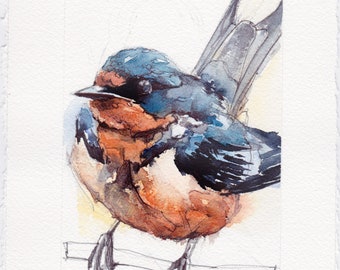 Swallow - ORIGINAL WATERCOLOR