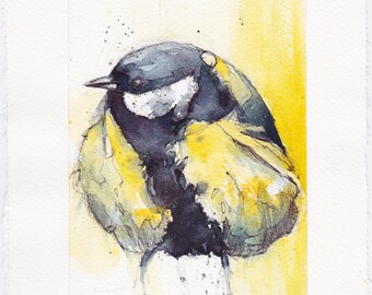 Great Tit - ORIGINAL WATERCOLOR