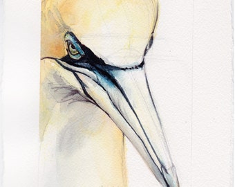 GANNET - Original Watercolor