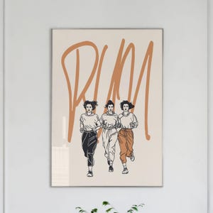 Run Print - Runner Wall Art - Running Wall Decor - Marathon Poster - Vintage Typography Print - Athlete Poster - Track & Field Gift