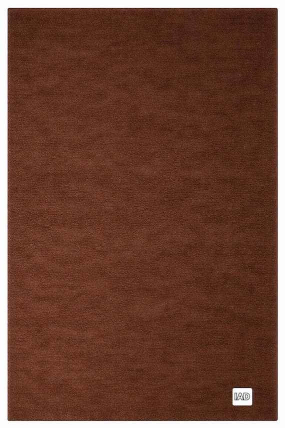 Hand Tufted Chocolate Brown Rug, Solid Minimalist Area Rug, Modern Neutral Carpet