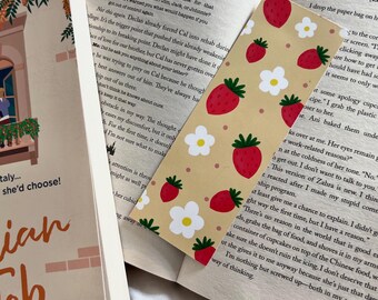 Strawberry and Daisy Bookmark