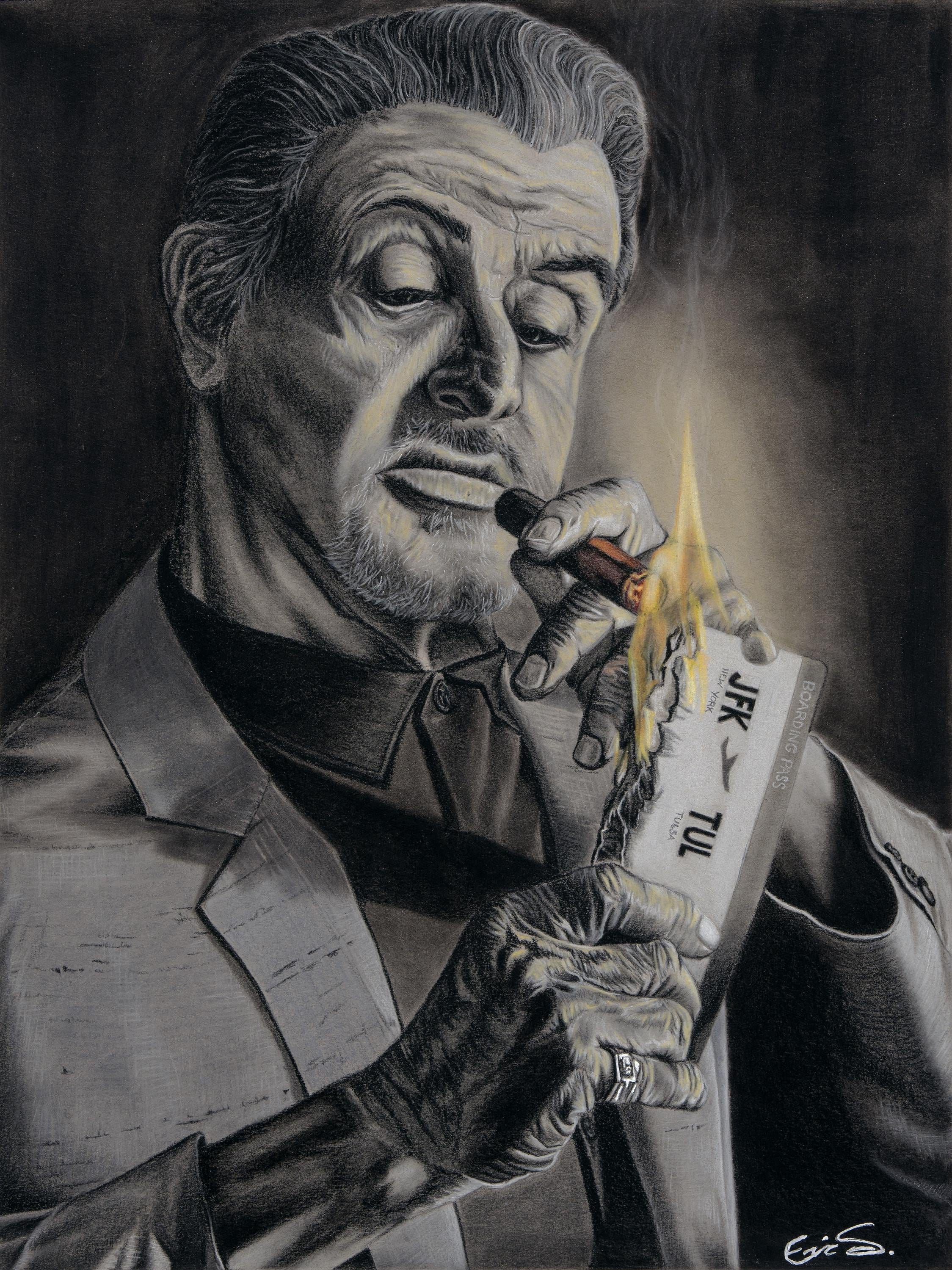 zombie smoking cigarette A drawing of a cartoon zombie smoking a cigarette generative ai