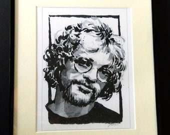 Warren Zevon - Portrait Drawing - Art Print