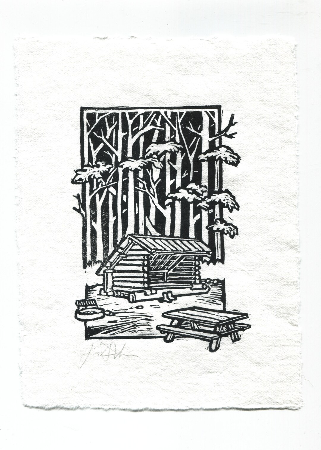 Leanto Handmade Relief Print on Decklededge 100 Cotton Etsy
