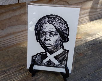 Harriet Tubman - Hand-Printed Portrait - Original Art Print
