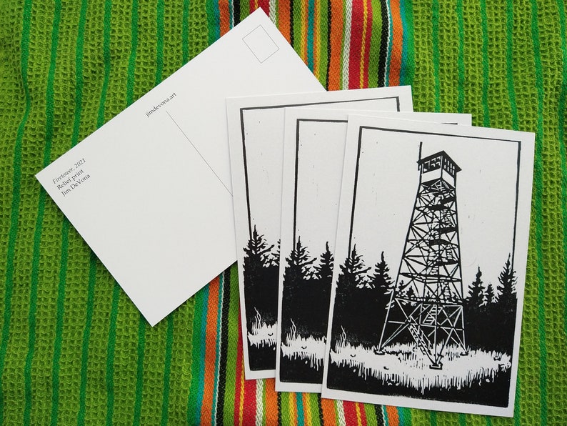 Firetower Postcards  Pack of four postcards image 1