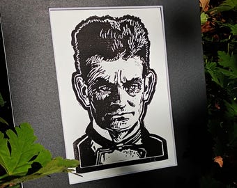 John Brown - Abolitionist - Hand-Printed Portrait - Original Art Print