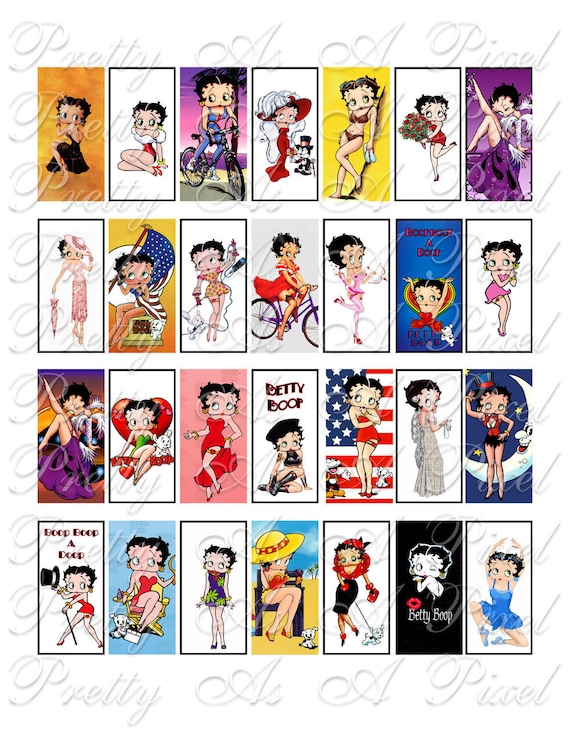 Betty Boop Seed Packet Tile Magnets