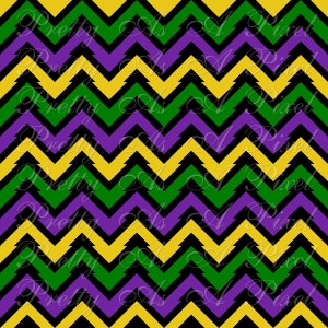 May include: A seamless pattern featuring a chevron design in yellow, green, purple, and black colours. The pattern is repeated throughout the image.