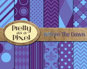 夜明け前 - デジタル ペーパー パック - スクラップブッキング用背景 - 即時ダウンロード - 個人または商用 - 12 x 12 - 12 枚セット