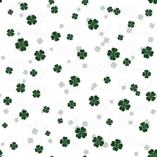 Digital Printable Scrapbook Paper Pack Shamrocks 12 X 12 Set of 12 ...
