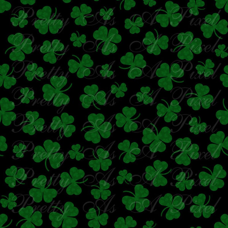 Digital Printable Scrapbook Paper Pack Shamrocks 12 X 12 Set of 12 ...