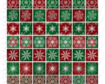 Snowflakes and Lace - 3 sizes - Inchies, 7-8 inch, AND true Scrabble size .75 x .83 - Digital Collage Sheet - INSTANT DOWNLOAD