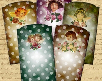 Vintage Victorian Angel Gift Tags - Printable Download - Gift Tags