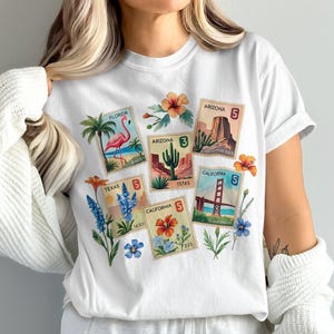 United States Stamps PNG Vintage Stamp Sublimation Design, Shirt Sublimation Design Digital Download PNG Instant Digital Only, Trendy Design