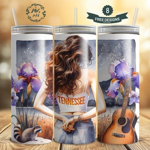 Tennessee Tumbler Wrap, Tennessee Girl 20oz Skinny Tumbler Design, Volunteer State Sublimation Straight 20oz Tumbler Design File
