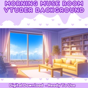 Premade Vtuber Background, vtuber background, anime vtuber background, vruber asset, stream background, cozy room, kawaii room, live2d room