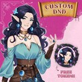Custom Dnd Commission Art for Personalized Gift, Dungeons and Dragons Portrait, Dice, Character Sheet product logo