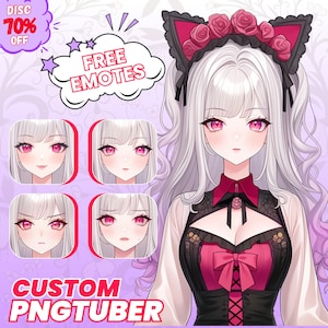 Aangepaste PNGTUBER, pngtuber, pngtuber-personage, pngtuber-commissie, animekunst, vtuber, pngtuber-model, anime, pngtuber-ontwerp, commissie