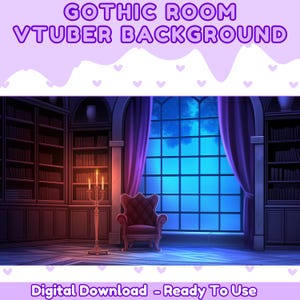 Premade Gothic Room Vtuber Background (Digital Download)