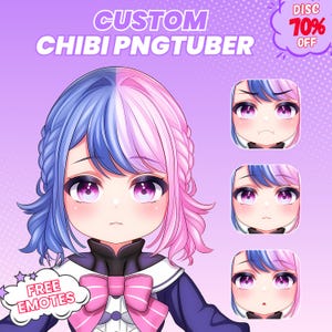 Aangepast Chibi Pngtuber Live2D-model, Chibi Pngtuber Commission, Chibi Pngtuber, Custom Live2D, Pngtuber-personage, Animekunst, Schattige Chibi, Kunst