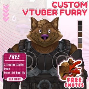 Encargo de modelo Live2D personalizado de Vtuber Furry: Fursona, arte antropomórfico, diseño de personajes y rigging.