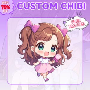 Custom Chibi, chibi anime style, cute chibi, custom chibi commission, fanart, chibi art, chibi, chibi couple, couple gift, chibi character