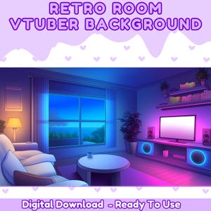 Premade Vtuber Background, vtuber background, anime vtuber background, vruber asset, stream background, cozy room, kawaii room, live2d room