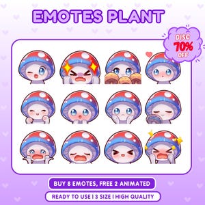 Emote Twitch premium personalizzate di alta qualità, emote anime, emoji Twitch per streamer, YouTube, Twitch, Discord, carino stile anime chibi, anime