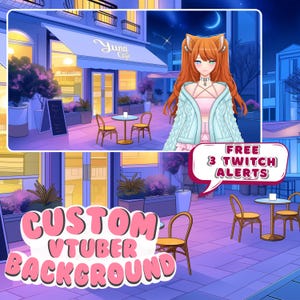 Custom Vtuber Background: cozy gaming room design, live2d room, stream, asset, anime, illustration