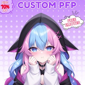 Custom PFP, custom pfp anime, pfp, anime art, pfp anime, anime, pfp commission, pfp art, anime commission, profile icon, art, Illustration