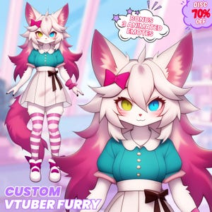 Benutzerdefinierte Live2D Furry Vtuber, vtuber model, Fursona, vtuber, Anthro, Furry, Furry Art, live2d, art
