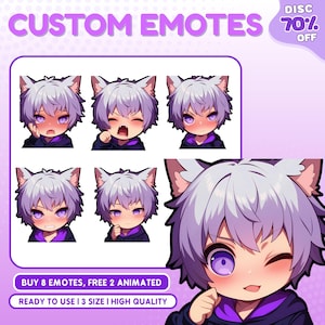 Custom Twitch Emotes, Anime Emote, Animated Emotes, Vtuber Emotes, Kick Emotes, Sub Emote, Ych Emote For Your Stream Youtube Facebook