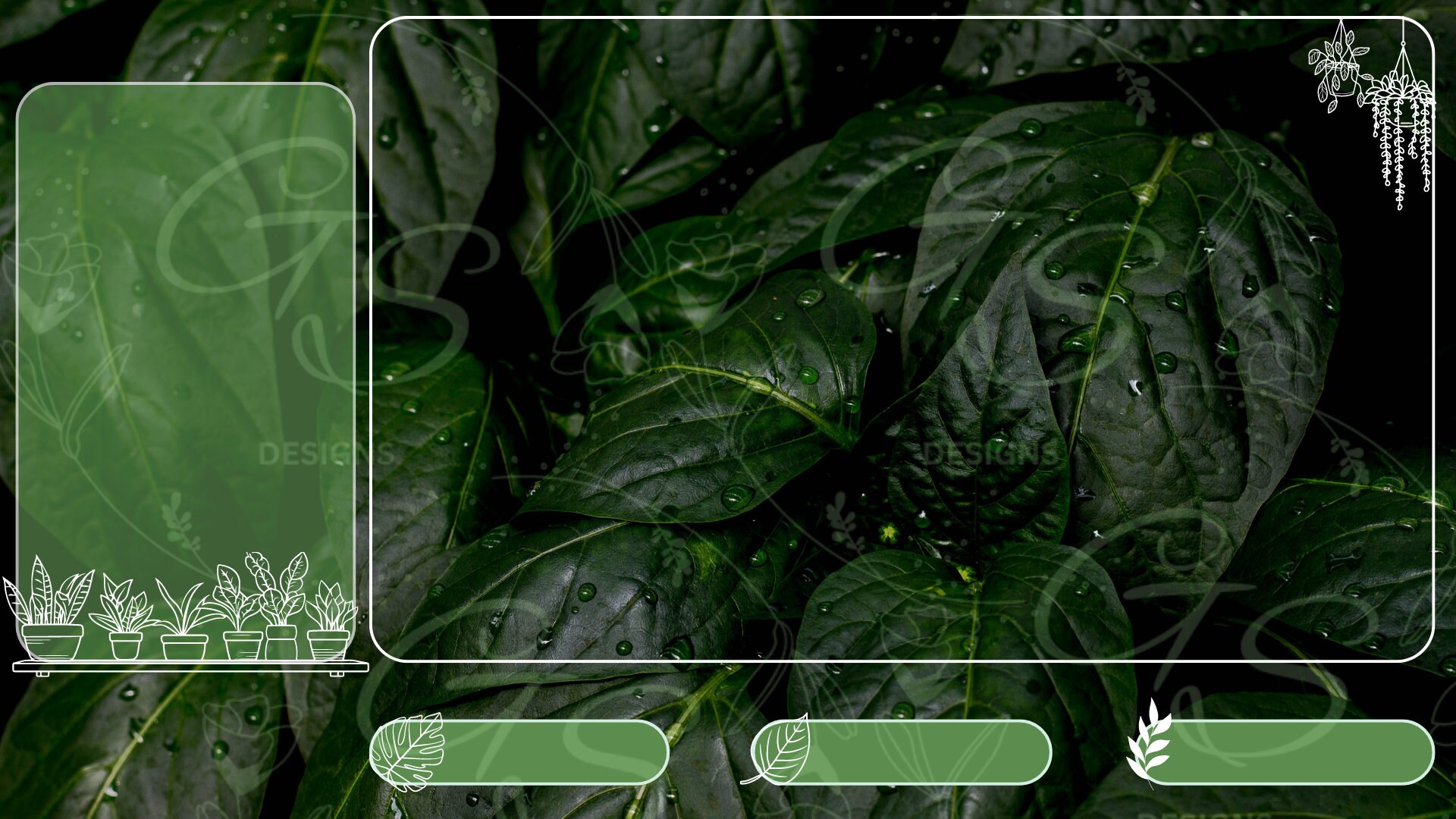 Animated Plant Stream Overlay Pack (19 Designs) For- Twitch, Youtube ...