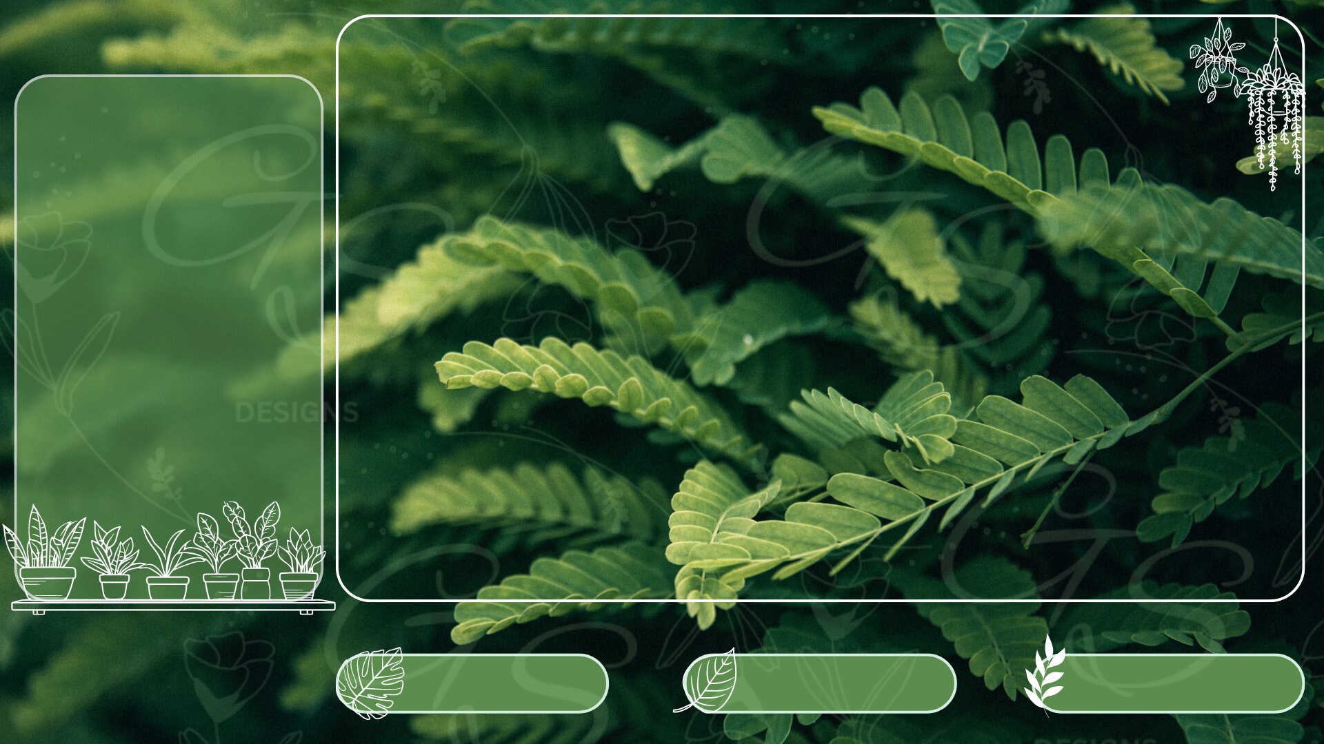 Animated Plant Stream Overlay Pack (19 Designs) For- Twitch, Youtube ...