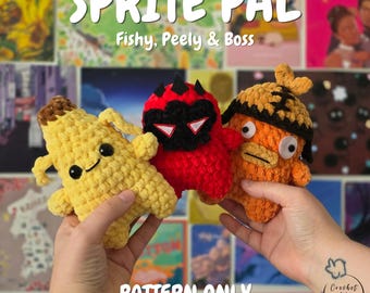 Paquete de patrones de ganchillo de duendes: Peely, Boss y Fishy (patrón en PDF)