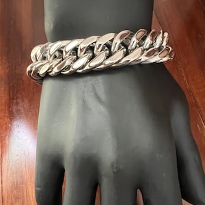 Stainless steel silver bracelets for men and women, Byzantine heavy duty bracelets, gift bracelets.