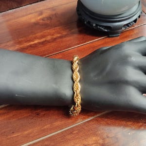 Gold titanium steel bracelet for men and women, gold plated bracelet rope chain bracelet, handmade chain bracelet,  best gift for her