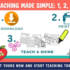 Preschool Curriculum Full Year, PreK Bundle 2400+ Pages, Printable Worksheets & Crafts, Lesson Plans for Ages 3-5, Kindergarten Readiness image 20