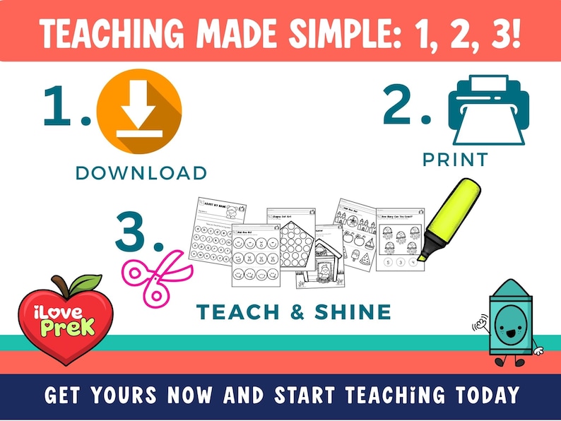 Preschool Curriculum Full Year, PreK Bundle 2400+ Pages, Printable Worksheets & Crafts, Lesson Plans for Ages 3-5, Kindergarten Readiness image 20