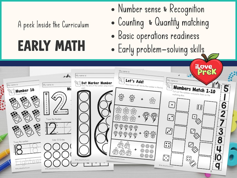 Preschool Curriculum Full Year, PreK Bundle 2400+ Pages, Printable Worksheets & Crafts, Lesson Plans for Ages 3-5, Kindergarten Readiness image 7