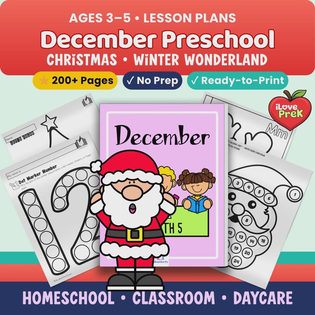 December Preschool Lesson Plans, Christmas Winter Activities & Crafts ...