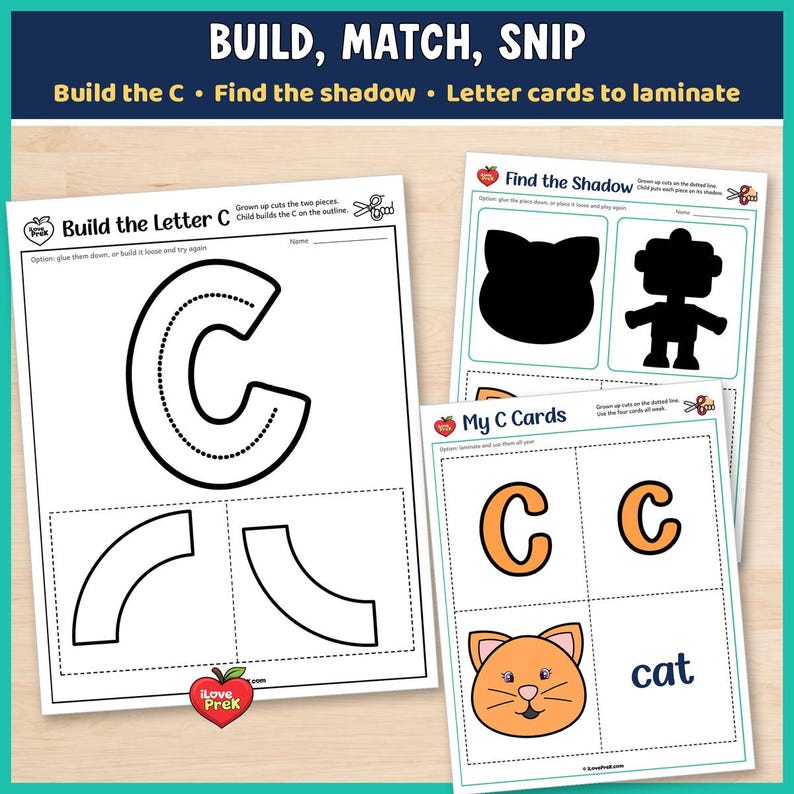 Letter C of the Week Toddler Worksheets, Cat Tot School, Dot Marker