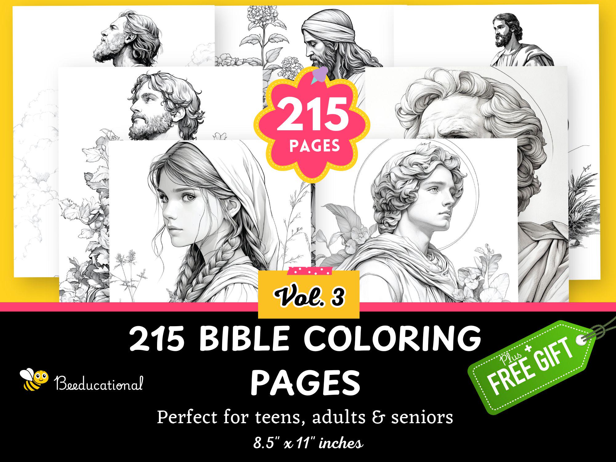 Bible Coloring Pages – 215 Printable Bible Hero Art for Teens, Adults