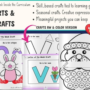 Preschool Curriculum Full Year, PreK Bundle 2400+ Pages, Printable Worksheets & Crafts, Lesson Plans for Ages 3-5, Kindergarten Readiness image 12
