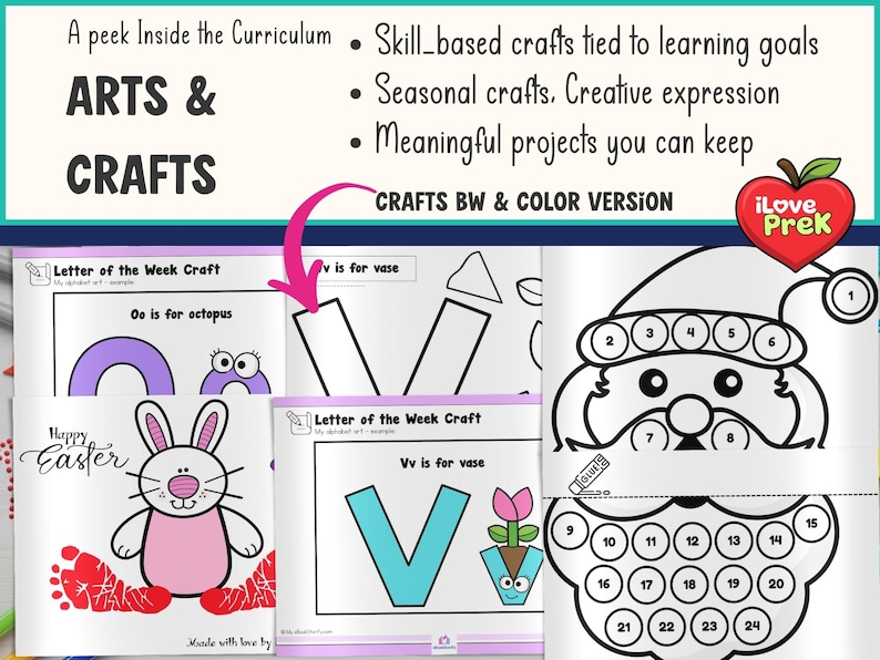 Preschool Curriculum Full Year, PreK Bundle 2400+ Pages, Printable Worksheets & Crafts, Lesson Plans for Ages 3-5, Kindergarten Readiness image 12
