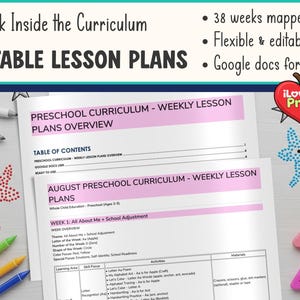 Preschool Curriculum Full Year, PreK Bundle 2400+ Pages, Printable Worksheets & Crafts, Lesson Plans for Ages 3-5, Kindergarten Readiness image 4