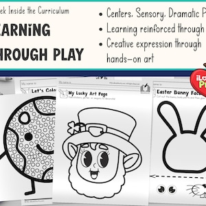 Preschool Curriculum Full Year, PreK Bundle 2400+ Pages, Printable Worksheets & Crafts, Lesson Plans for Ages 3-5, Kindergarten Readiness image 13