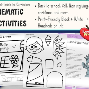Preschool Curriculum Full Year, PreK Bundle 2400+ Pages, Printable Worksheets & Crafts, Lesson Plans for Ages 3-5, Kindergarten Readiness image 5